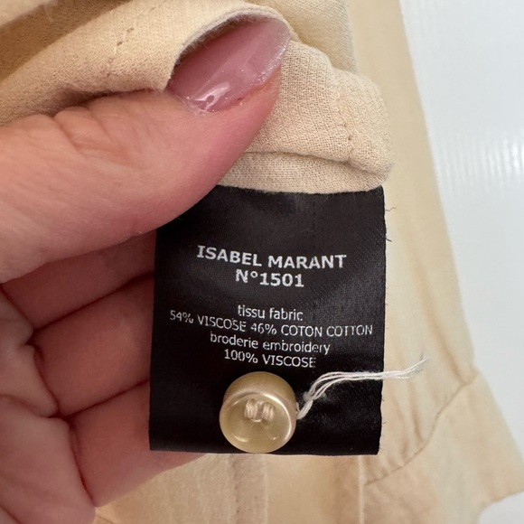 ISABEL MARANT ETOILE blouse size 40 (US 10)color beige - Picture 5 of 12